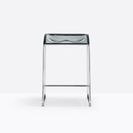 Tabouret Arod 500 vue face plastique FU gris hauteur comptoir